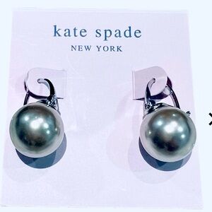 Kate Spade Black Pearl Drop Earrings